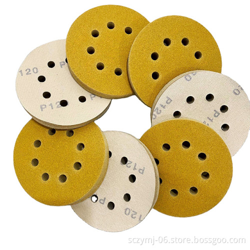 Professional Grade 6 Inch Sandpaper Floor Polishing Pads with 7 Holes - Ideal for Wood and Car Body Finishing
